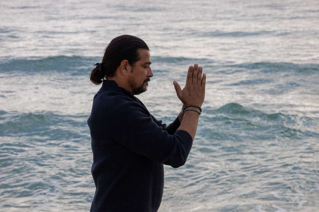 Bruce Platt, intuitive energy practitioner, by the ocean